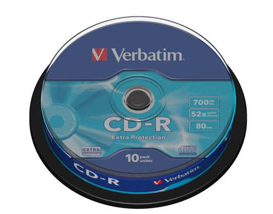 VERBATIM CD-R 700MB 52X EXTRA PROT. TARRINA*10