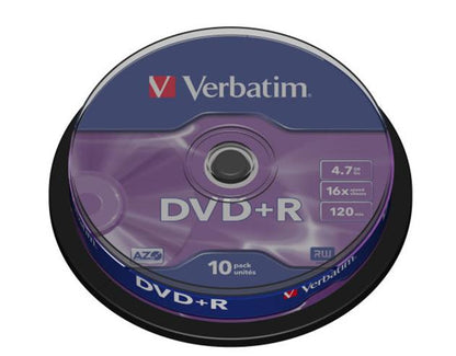 VERBATIM DVD+R 4.7GB 16X TARRINA*10