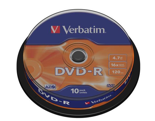 VERBATIM DVD-R 4.7GB 16X CABIN*10
