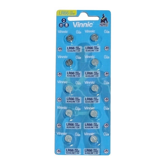 VINNIC PILA BOTON ALCALINA AG4 L626F LR66 BLISTER*10