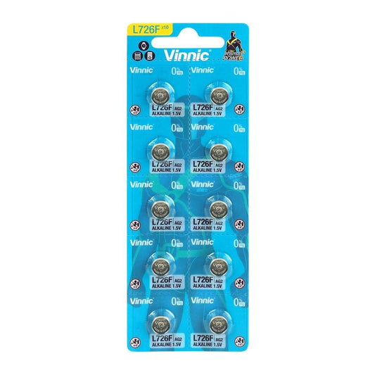 VINNIC PILA BOTON ALCALINA AG2 L726F LR59 BLISTER*10