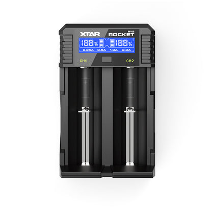 CARREGADOR DE BATERIA XTAR ROCKET SV2 LITHIUM-ION/NI-MH CARREGAMENTO RÁPIDO