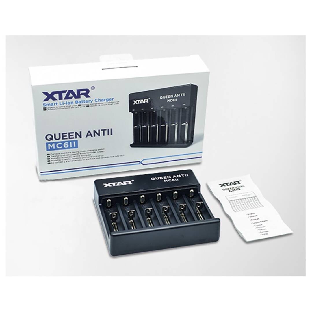 XTAR CARGADOR BATERIAS ION-LITIO QUEEN ANTII MC6II