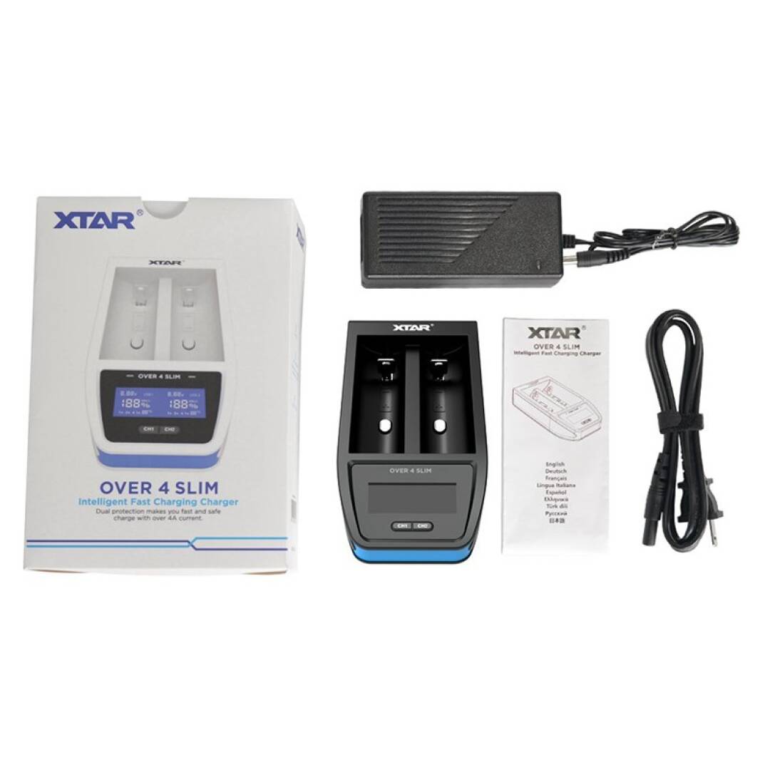 XTAR CARGADOR INTELIGENTE CARGA RAPIDA BATERIAS ION-LITIO O4S