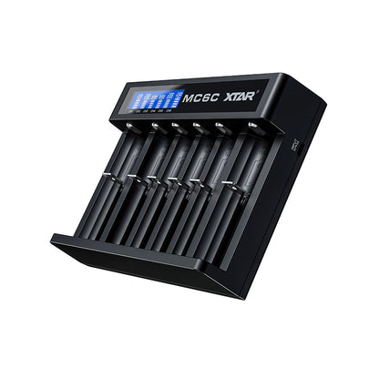 XTAR PEQUENO CARREGADOR DE TELA LCD BATERIAS DE ÍON DE LÍTIO USB MC6C