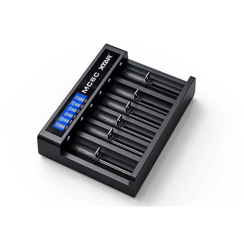 XTAR PEQUENO CARREGADOR DE TELA LCD BATERIAS DE ÍON DE LÍTIO USB MC6C